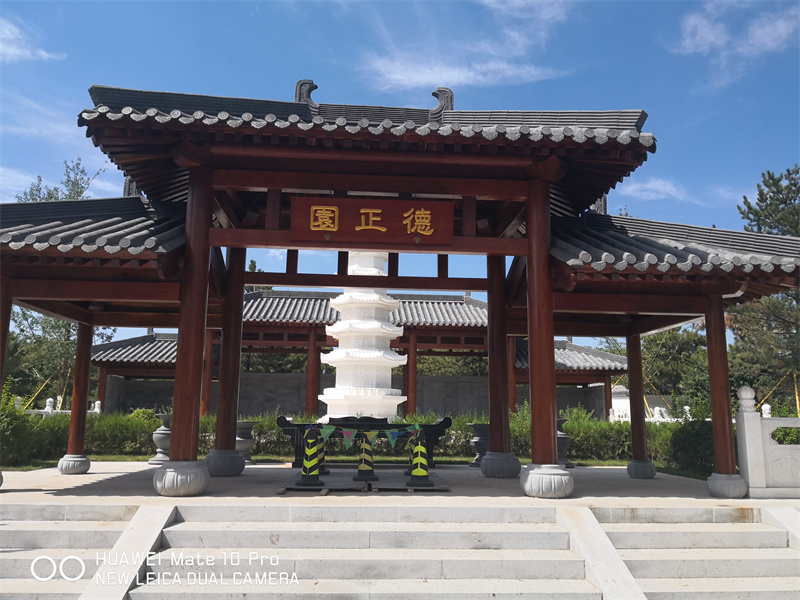 清西陵-菠萝格仿唐式牌楼，祠堂